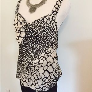J. Crew Flirty Front Tie Tank Top Silk
